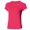 Dames T-shirt Mizuno  Dry Aero Flow Tee Rose Red