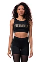 Dames T-shirt Nebbia Intense Gold Mesh Mini Top 830 black