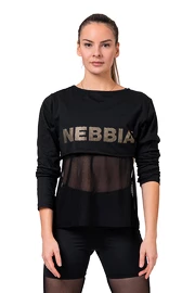 Dames T-shirt Nebbia Intense Mesh T-shirt 805 black