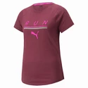 Dames T-shirt Puma  Run 5K Logo Tee Grape Wine