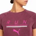 Dames T-shirt Puma  Run 5K Logo Tee Grape Wine