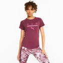 Dames T-shirt Puma  Run 5K Logo Tee Grape Wine