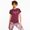 Dames T-shirt Puma  Run 5K Logo Tee Grape Wine L