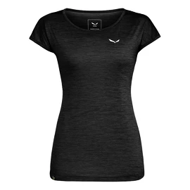 Dames T-shirt Salewa Puez melange dry Black out