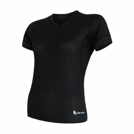 Dames T-shirt Sensor Coolmax Air Black