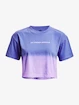 Dames T-shirt Under Armour  DIP DYE CROP SS-BLU