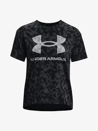 Dames T-shirt Under Armour LOGO AOP HEAVYWEIGHT SS-BLK