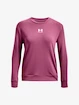 Dames T-shirt Under Armour  Rival Terry Crew-PNK