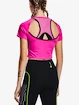 Dames T-shirt Under Armour  Run Anywhere Crop SS-PNK