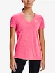 Dames T-shirt Under Armour  Tech SSV - Twist Cerise