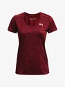 Dames T-shirt Under Armour  Tech SSV - Twist-RED