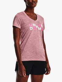 Dames T-shirt Under Armour Tech Twist Graphic SSV-PNK