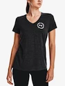 Dames T-shirt Under Armour  Tech Twist LC Crest SSV-BLK XS