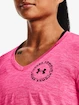 Dames T-shirt Under Armour  Tech Twist LC Crest SSV-PNK