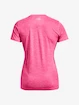 Dames T-shirt Under Armour  Tech Twist LC Crest SSV-PNK