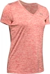 Dames T-shirt Under Armour  Tech V-Neck Twist Red