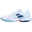 Dames tennisschoenen Babolat Jet Mach 3 AC Women White/Angel Blue