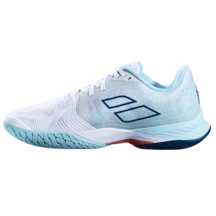 Dames tennisschoenen Babolat Jet Mach 3 All Court Women White/Angel Blue