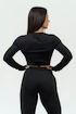 Dames top Nebbia Intense Women's Long Sleeve Crop Top Perform 839 Black