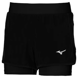 Damesshort Mizuno  ER 2in1 Short Black