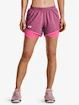 Damesshort Under Armour  Fly By 2.0 2N1 Short-PNK