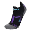 Damessokken UYN  RUN 2IN SOCKS Black/Violet  35/36