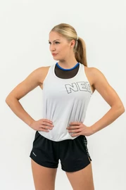 Damestop Nebbia FIT Activewear Tank Top “Airy” with Reflective Logo white