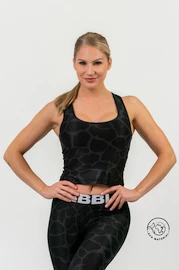 Damestop Nebbia NATURE-INSPIRED Sporty crop top “Racer back” black