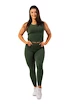 Damestop Nebbia  Organic Cotton Ribbed Tank Top 414 dark green