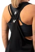 Damestop Nebbia  Sleeveless Loose Cross Back Tank Top "Feeling Good" Black