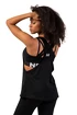 Damestop Nebbia  Sleeveless Loose Cross Back Tank Top "Feeling Good" Black