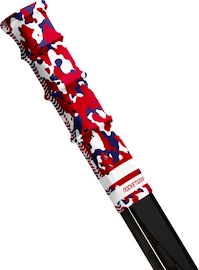 Einddop voor ijshockeystick RocketGrip Hole Camo Grip Blue/Red