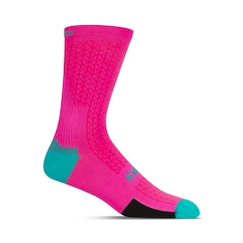 Fietssokken Giro HRC Team Neon Pink/Screaming Teal