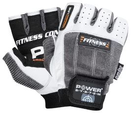 Fitness handschoenen Power System Fitness Rukavice Fitness Bílošedé