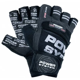 Fitness handschoenen Power System Fitness Rukavice Power Grip Černošedé