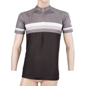 Heren fietsshirt Sensor  Cyklo Summer Stripe Black/Grey