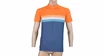 Heren fietsshirt Sensor  Cyklo Summer Stripe Blue/Orange