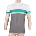 Heren fietsshirt Sensor  Cyklo Summer Stripe Grey/Green