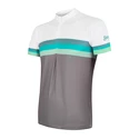 Heren fietsshirt Sensor  Cyklo Summer Stripe Grey/Green