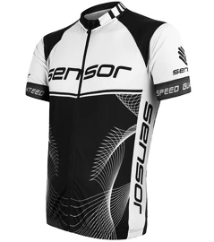 Heren fietsshirt Sensor Cyklo Team Up Black/White