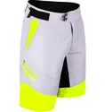 Heren fietsshort Force  Storm grey/yellow