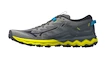 Heren hardloopschoenen Mizuno  Wave Daichi 7 Ghost Gray/Ombre Blue/Bolt 2 (Neon)