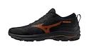 Heren hardloopschoenen Mizuno  Wave Rider Gtx Black/Nasturtium/Carrot Curl  UK 9,5