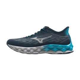 Heren hardloopschoenen Mizuno Wave Sky 8 Blue Wing Teal / Neo Silver / River Blue