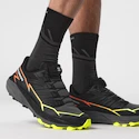 Heren hardloopschoenen Salomon Thundercross  Black / Quiet Shade / Neon Flame