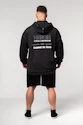 Heren hoodie Nebbia  Washed-off Zip Up Hoodie GYM BRO Black