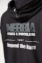 Heren hoodie Nebbia  Washed-off Zip Up Hoodie GYM BRO Black