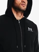 Heren hoodie Under Armour  Essential Fleece FZ Hood-BLK