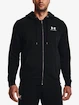 Heren hoodie Under Armour  Essential Fleece FZ Hood-BLK