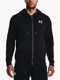 Heren hoodie Under Armour Essential Fleece FZ Hood-BLK